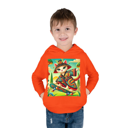 Dragon Dance on Wheels Toddler Pullover Fleece Hoodie