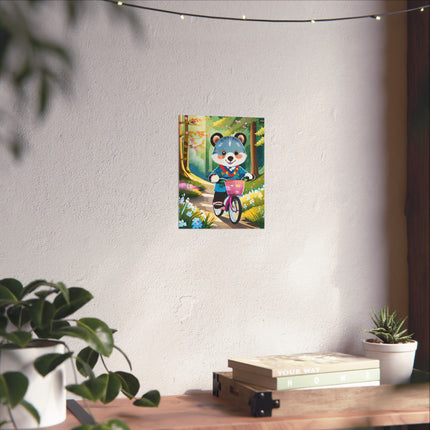 Furry Cyclist Fine Art Posters