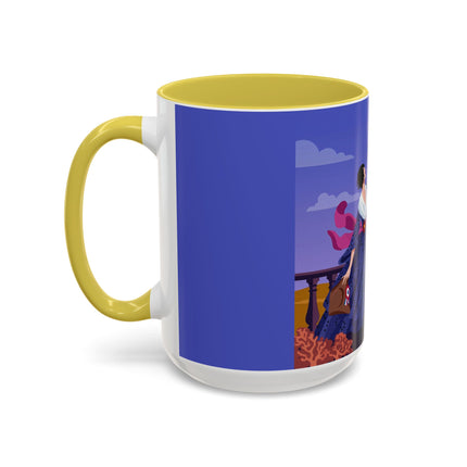 The Dawn Serenade Colorful Mug (11oz, 15oz) – Rooster Beauty, Morning Charm & Art Deco Elegance