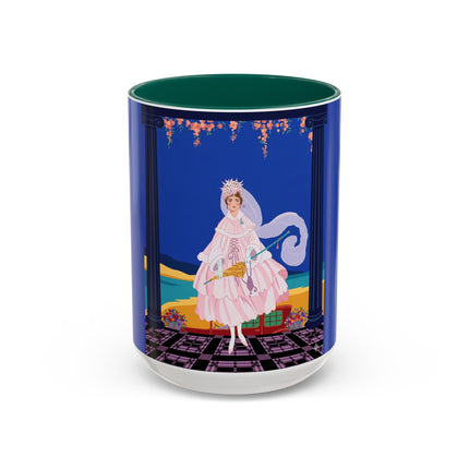 The Moonlit Promenade Colorful Mug (11oz, 15oz) – Blush Elegance, Coastal Romance & Art Deco Style