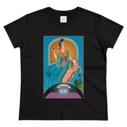March & Aquamarine (Gem Series) by Sofia Chiostri Women's Midweight Cotton Tee