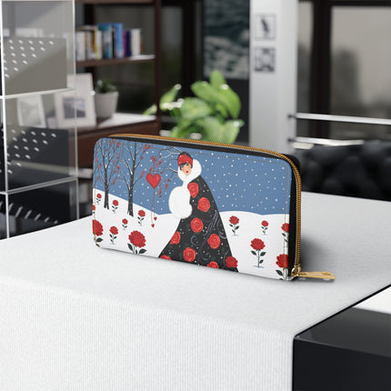 🌹❄️ The Winter Rose Reverie Wallet – Art Deco Winter Romance