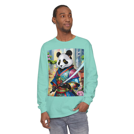 Cyberpunk Samurai Panda Long Sleeve T-Shirt