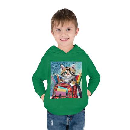 Whiskered Wanderings Toddler Pullover Fleece Hoodie