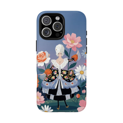 🌸🎀 The Grand Floral Promenade Phone Case – Art Deco Fashion Fantasy