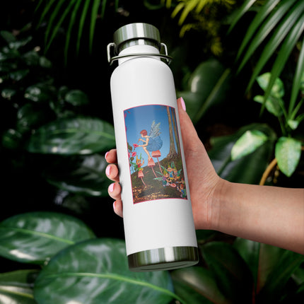 Periwinkle Painting the Petals by Ida Outhwaite Copper Vacuum Insulated Bottle, 22oz