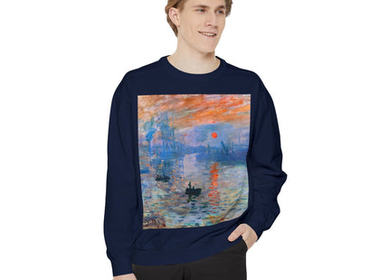Sunrise by Claude Monet Unisex Garment-Dyed Sweatshirt