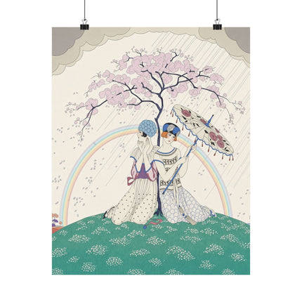 🌸🌈 The Ladies Of The Rainbow Garden Matte Vertical Poster – Art Deco Spring Romance