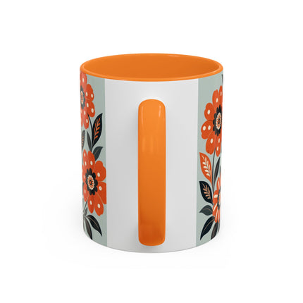 🧳🌼 The Grand Floral Voyage Colorful Mug – Art Deco Travel Elegance