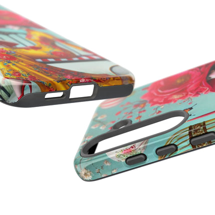Reading In A Painted Garden Phone Cases