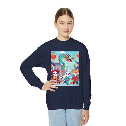The Little Dragon and Friends Youth Crewneck Sweatshirt – Friendship, Adventure & Playful Charm