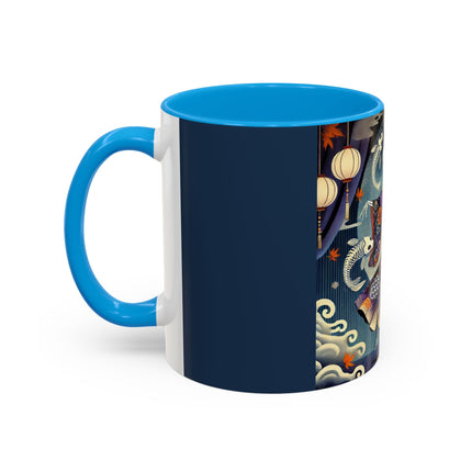 Skeleton Kabuki Performer Colorful Mugs (11oz, 15oz)