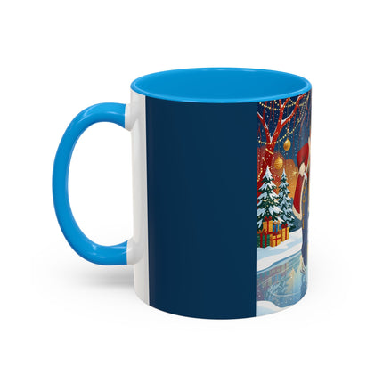 ⛸️🎄 The Christmas Skating Pavilion Colorful Mug – Art Deco Holiday Fantasy