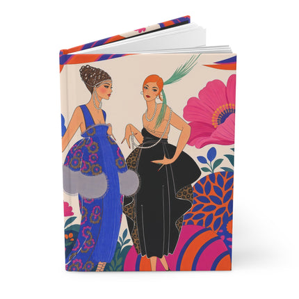 🌸🎨 The Ladies Of The Grand Floral Promenade Hardcover Journal – Art Deco Fashion Elegance