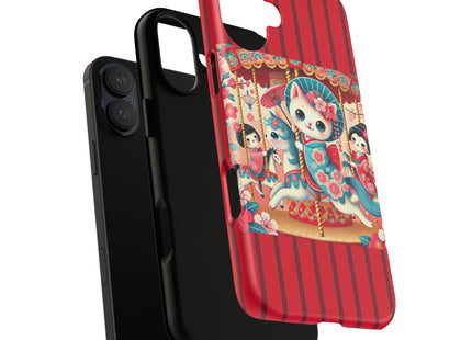 Geisha Kitten's Enchanted Carousel Phone Cases