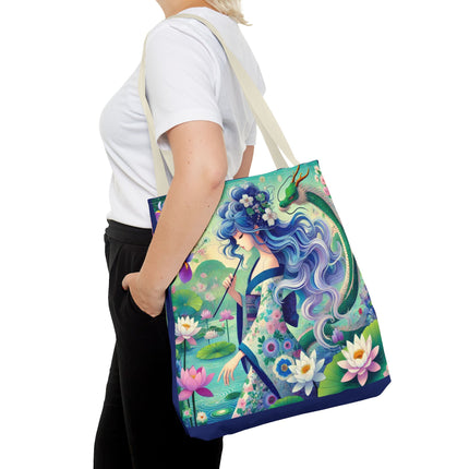 Fairy of the Koi Pond Tote Bag – Mystical Harmony & Pond Enchantment