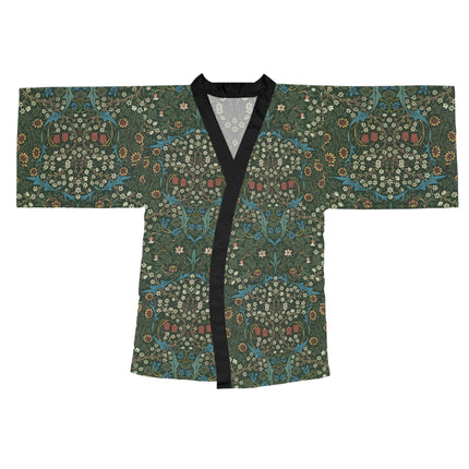 Blackthorn by William Morris Long Sleeve Kimono Robe (AOP)