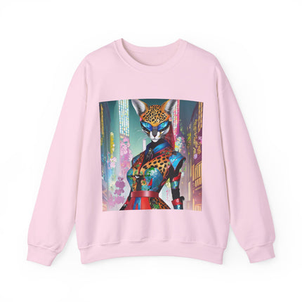 Cyber Cat Glamour Unisex Heavy Blend™ Crewneck Sweatshirt