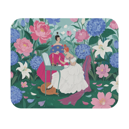 🌸💎 The Garden Dressing Table Mouse Pad – Art Deco Floral Elegance