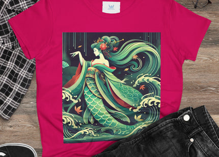 Mermaid Queen Rising from the Deep Women's Midweight Cotton Tee