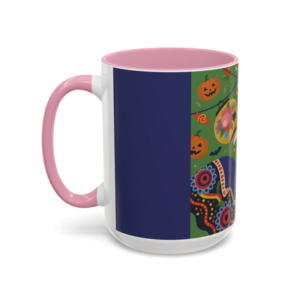 🏮🎃 The Lady Of Halloween Lanterns Colorful Mug – Colorful Art Deco Halloween Charm