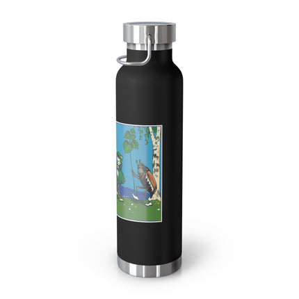 Frog and Beetle Band Copper Vacuum Insulated Bottle, 22 oz