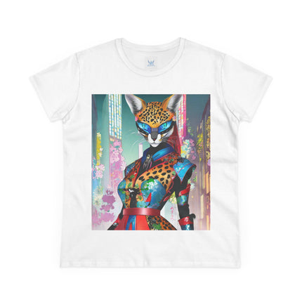 Cyber Cat Glamour Cotton Tee