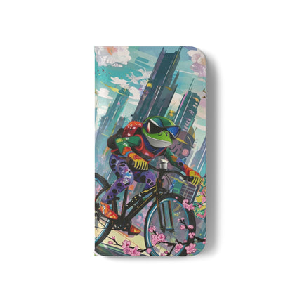 🐸🚵 Cyberpunk Frog Flip Case – High-Tech Adventure & Neon Velocity