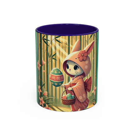 Geisha Kitten’s Easter Stroll Colorful Mugs (11oz, 15oz)