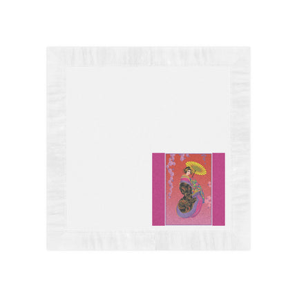 Enchanting Geisha White Coined Napkins