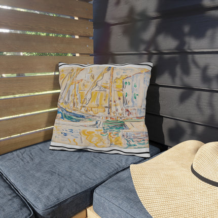 Saint-Tropez by Paul Signac Outdoor Pillows