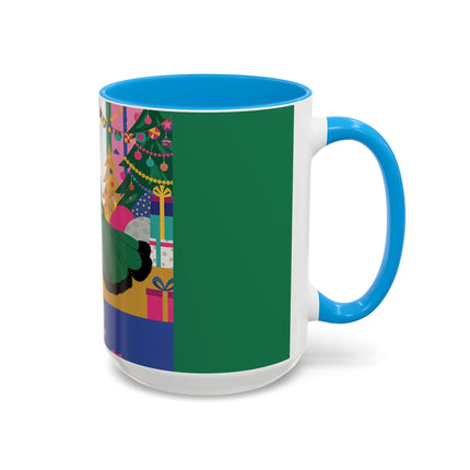 🎄🎁 The Emerald Christmas Belle Colorful Mug – Colorful Holiday Fashion Fantasy