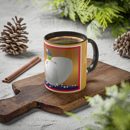 Crack-Up Comedy: The Great Egg Duel Colorful Mugs, 11oz