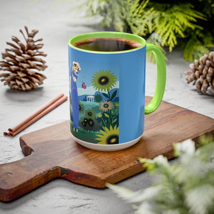 The Secret Language Of Flowers Colorful Mugs – Art Deco Botanical Elegance