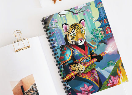 Cyberpunk Leopard Spiral Notebook - Ruled Line