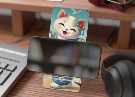 Geisha Kitten by the Seaside Mobile Display Stand for Smartphones