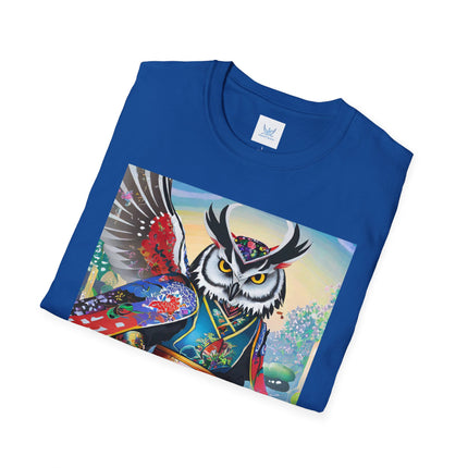 Cyberpunk Samurai Owl Softstyle T-Shirt