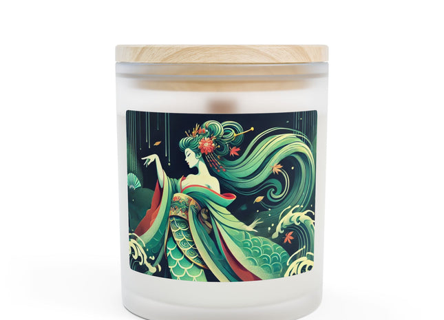 Mermaid Queen Rising from the Deep Frosted Glass Candle, 11oz