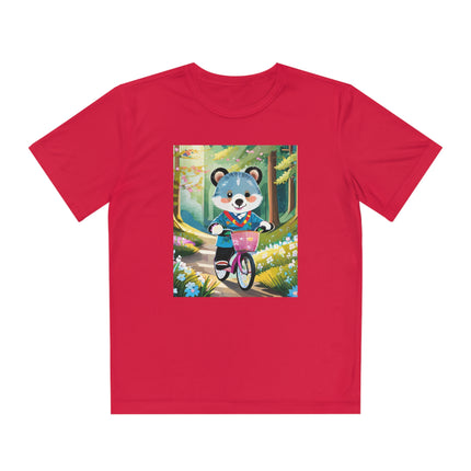 Furry Cyclist Youth Competitor Tee – Woodland Adventure & Playful Charm
