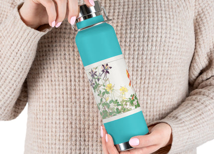 Aquilegia Flower by Tanigami Kônan Copper Vacuum Insulated Bottle, 22oz