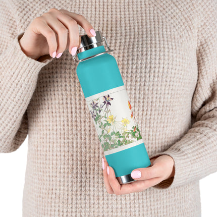 Aquilegia Flower by Tanigami Kônan Copper Vacuum Insulated Bottle, 22oz