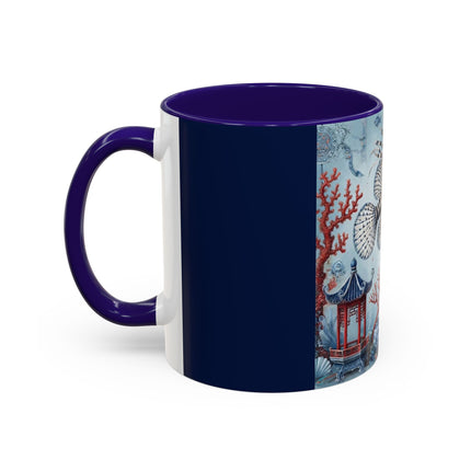 Lionfish & Lantern Colorful Mug – Mystical Ocean & Asian Harmony