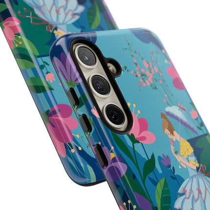 🌸☂️ A Stroll Through The Enchanted Forest Phone Case – Art Deco Floral Fantasy