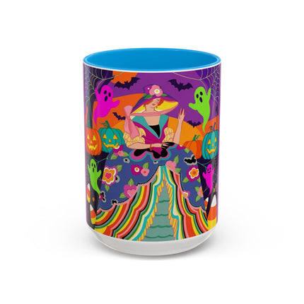🌈👻 The Rainbow Ghost Masquerade Colorful Mug – Colorful Halloween Charm