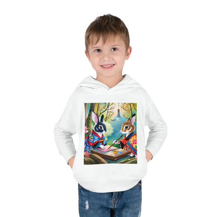 Fairy Animals Writing Wishes Toddler Pullover Fleece Hoodie