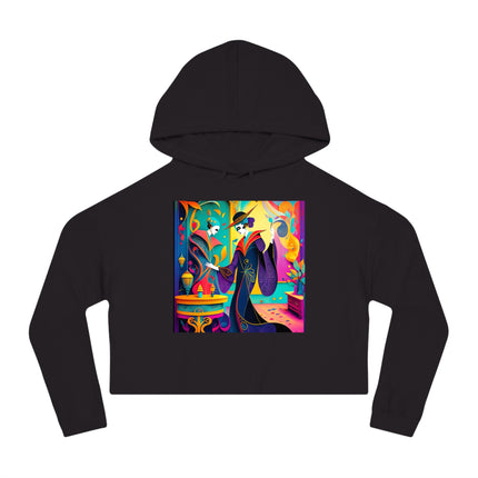Phantoms of Elegance Women’s Cropped Hooded Sweatshirt