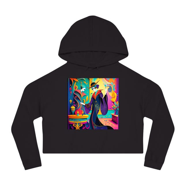 Phantoms of Elegance Women’s Cropped Hooded Sweatshirt