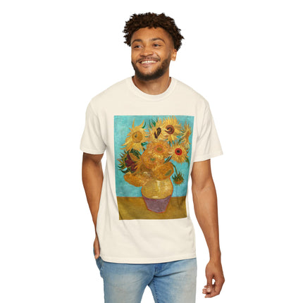 Vase with Twelve Sunflowers by Vincent van Gogh Unisex Garment-Dyed T-shirt