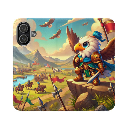 🦅⚔️ Watchful Guardian Flip Case – Courage, Leadership & Noble Adventure