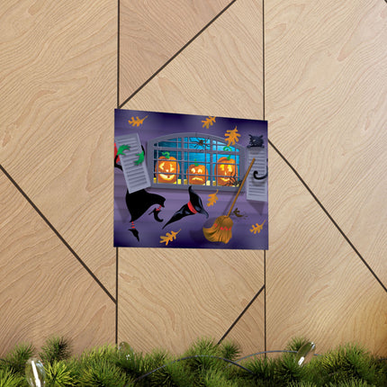 Whimsical Halloween Mischief Matte Horizontal Posters